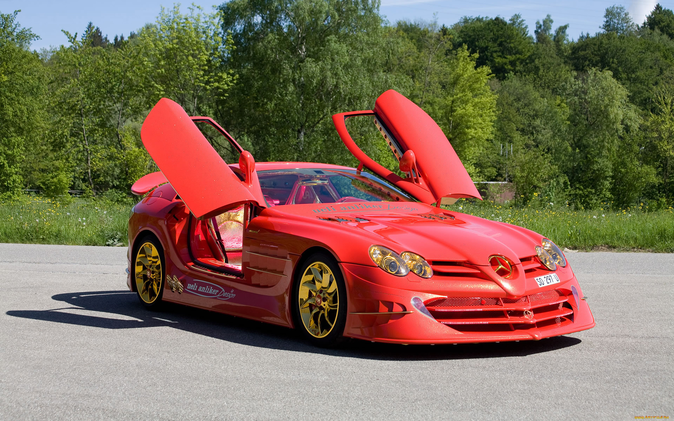 mercedes-benz slr mclaren 999 red gold dream 2011, , mercedes-benz, slr, mclaren, 999, red, gold, dream, 2011